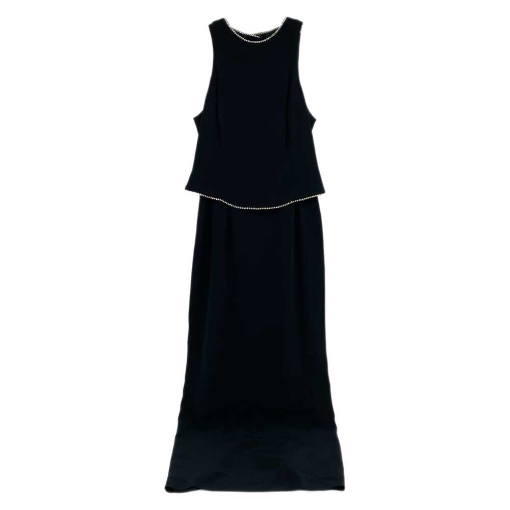 Jones New York Black Rhinestone Trim Maxi Dress | Size 6P